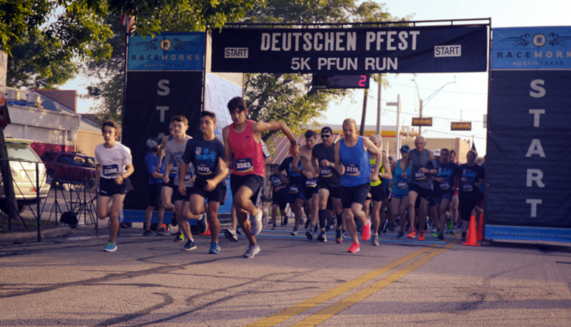 Runner at the 5K start line