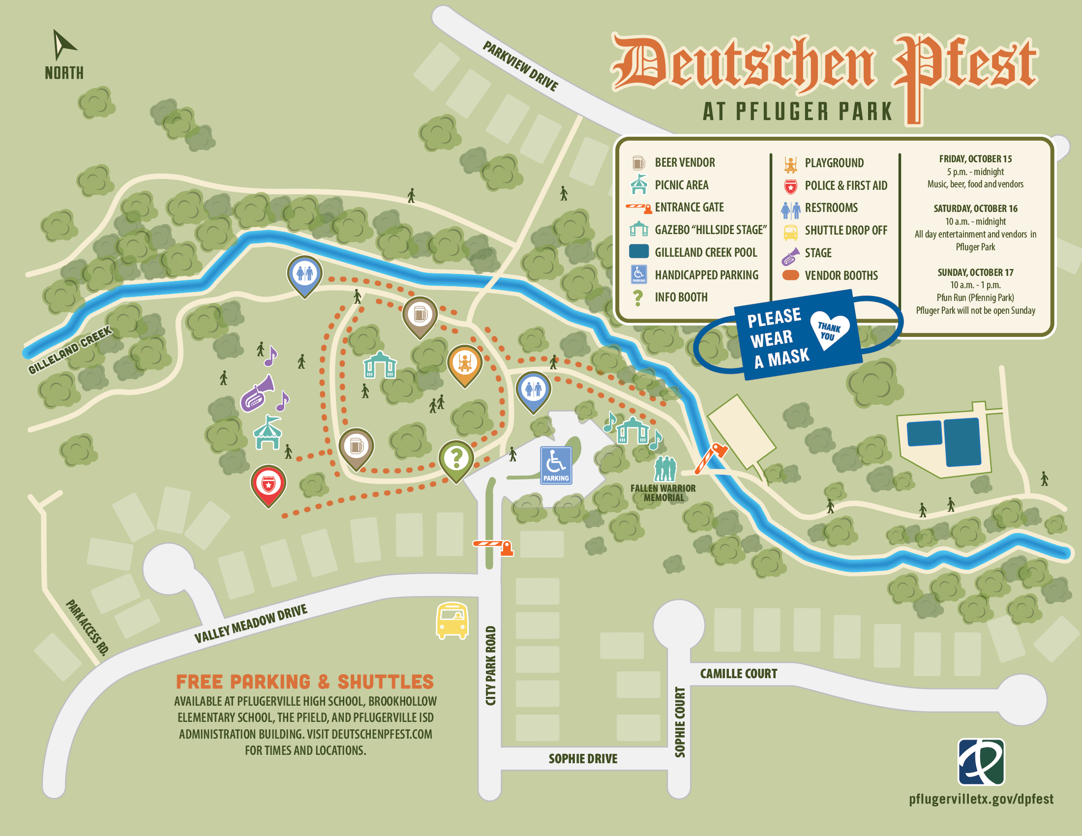 map of deutschen pfest